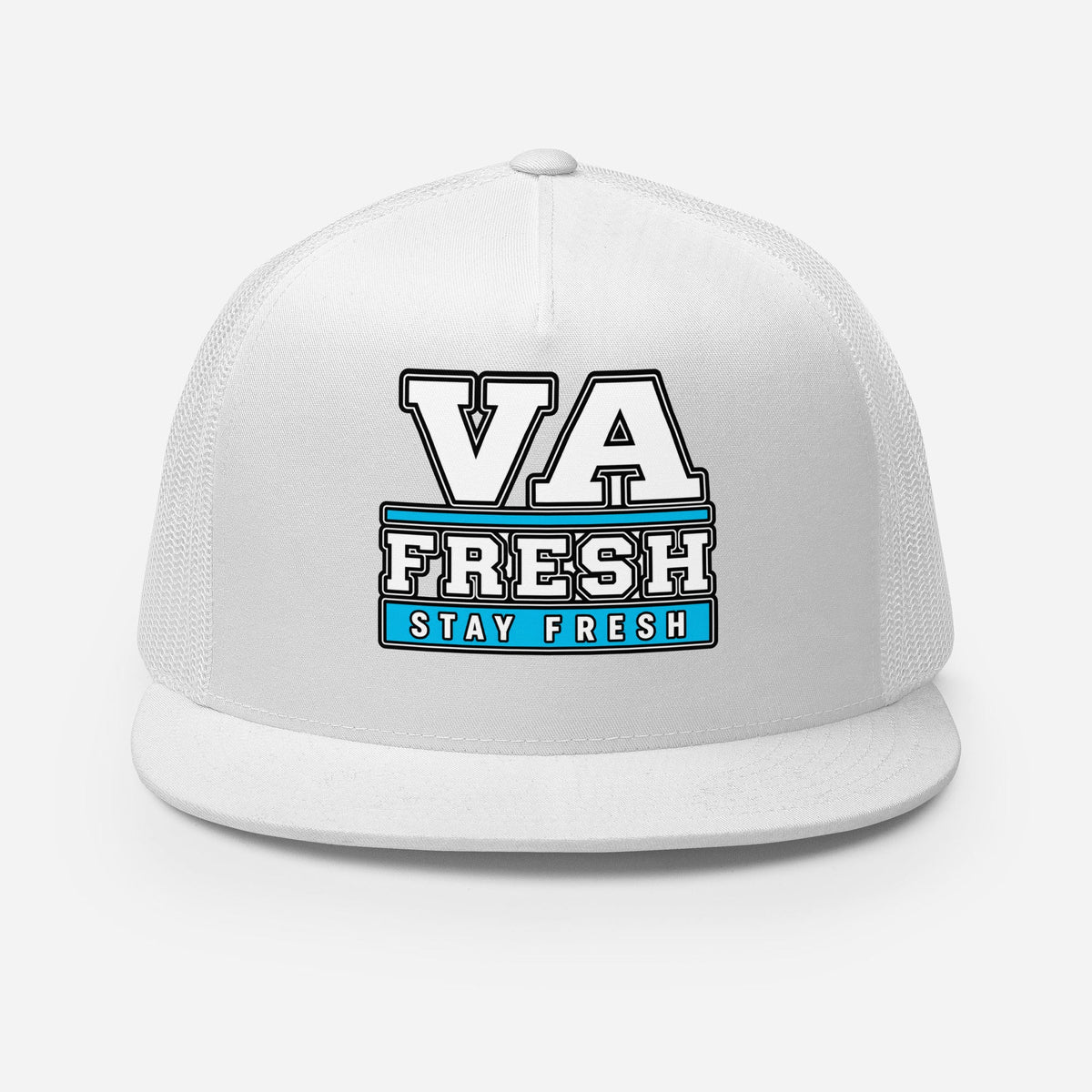 VA FRESH Stacked VA FRESH / Stay Fresh Build the Fit — White trucker front view