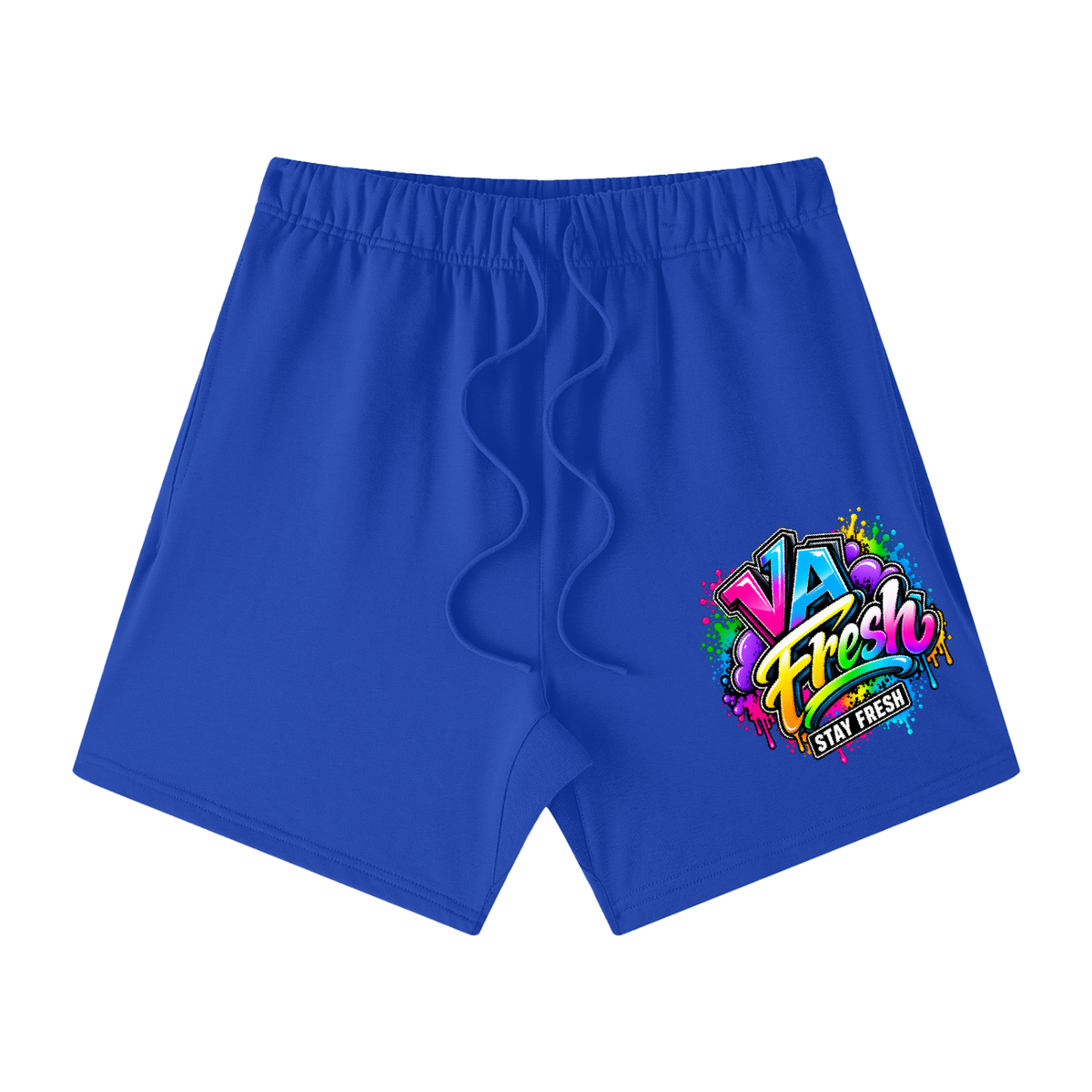 VA FRESH Graffiti / Stay Fresh Shorts in Colorful Blue — product view 1