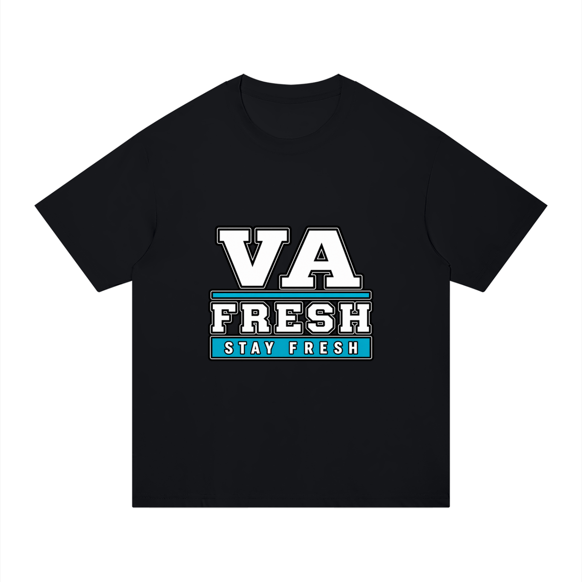 VA FRESH Stacked VA FRESH / Stay Fresh Build the Fit — Black tee product view 1